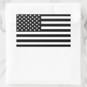 Sticker Rectangulaire Drapeau américain noir (Sac)