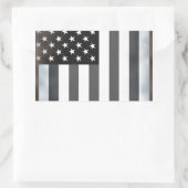 Sticker Rectangulaire Drapeau américain noir et blanc (Sac)