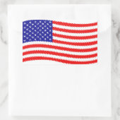 Sticker Rectangulaire Drapeau américain ondoyant (Sac)