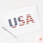 Sticker Rectangulaire Drapeau américain Patriot (Enveloppe)