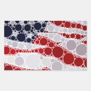 Sticker Rectangulaire Drapeau américain patriotique unique