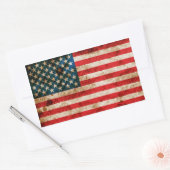 Sticker Rectangulaire Drapeau américain robuste (Enveloppe)