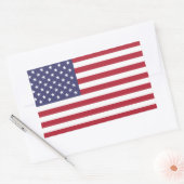 Sticker Rectangulaire Drapeau américain rouge blanc et bleu (Enveloppe)