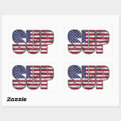 Sticker Rectangulaire Drapeau américain Standup Paddle SUP (Feuille)