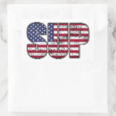 Sticker Rectangulaire Drapeau américain Standup Paddle SUP (Sac)