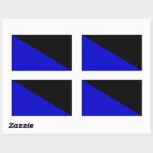 Sticker Rectangulaire Drapeau anarcho-transhumaniste (Feuille)