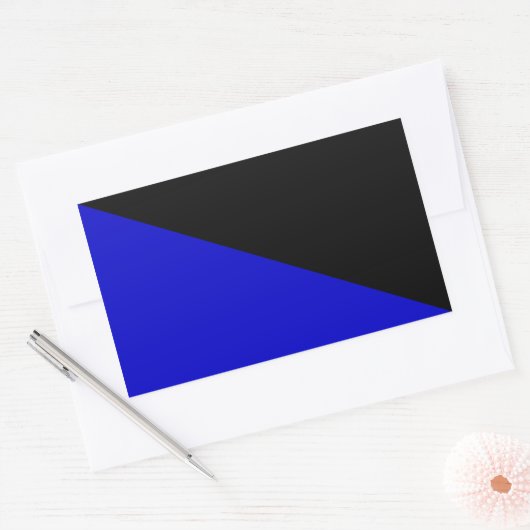 Sticker Rectangulaire Drapeau anarcho-transhumaniste (Enveloppe)