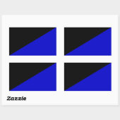 Sticker Rectangulaire Drapeau Anarcho-Transhumaniste (Feuille)