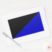 Sticker Rectangulaire Drapeau Anarcho-Transhumaniste (Enveloppe)