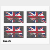 Sticker Rectangulaire Drapeau anglais cool (Feuille)