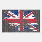 Sticker Rectangulaire Drapeau anglais cool (Devant)