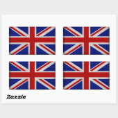 Sticker Rectangulaire Drapeau Anglais d'Angleterre texturé (Feuille)