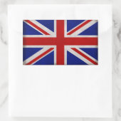 Sticker Rectangulaire Drapeau Anglais d'Angleterre texturé (Sac)