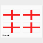 Sticker Rectangulaire Drapeau anglais de Saint George (Feuille)