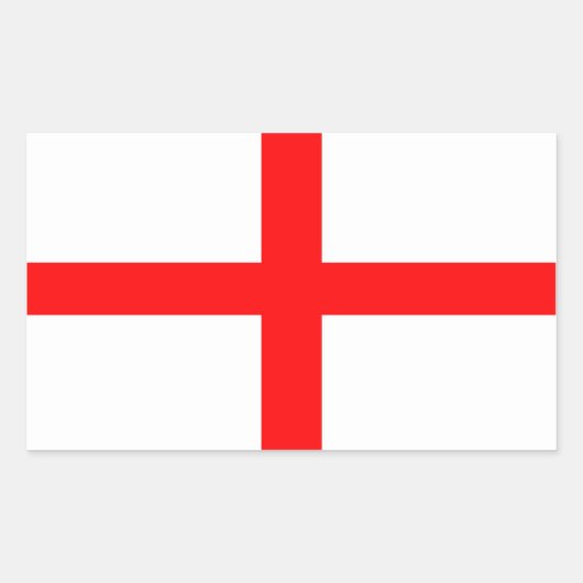 Sticker Rectangulaire Drapeau anglais de Saint George (Devant)