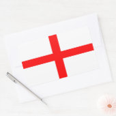 Sticker Rectangulaire Drapeau anglais de Saint George (Enveloppe)