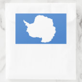 Sticker Rectangulaire Drapeau Antarctique/Antarctique (Sac)