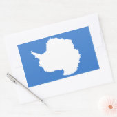 Sticker Rectangulaire Drapeau Antarctique/Antarctique (Enveloppe)
