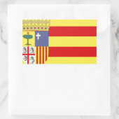 Sticker Rectangulaire Drapeau Aragon (Sac)