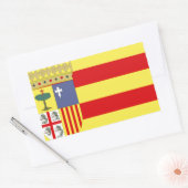 Sticker Rectangulaire Drapeau Aragon (Enveloppe)