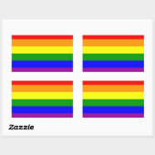 Sticker Rectangulaire Drapeau arc-en-ciel gay pride (Feuille)