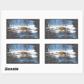 Sticker Rectangulaire Drapeau argentin cool (Feuille)