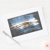 Sticker Rectangulaire Drapeau argentin cool (Enveloppe)