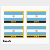 Sticker Rectangulaire Drapeau Argentine (Feuille)