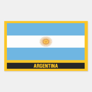 Sticker Rectangulaire Drapeau Argentine