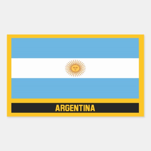 Sticker Rectangulaire Drapeau Argentine (Devant)