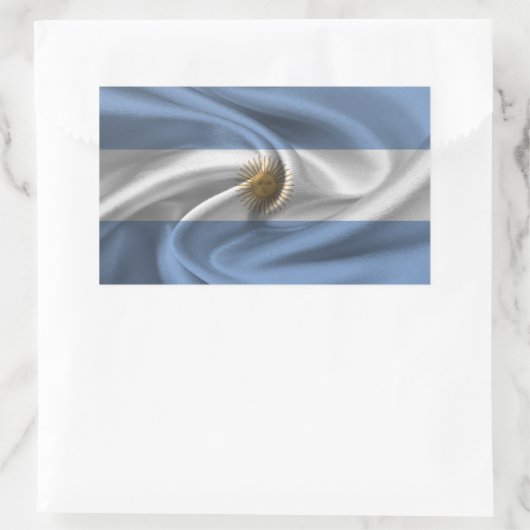 Sticker Rectangulaire Drapeau Argentine (Sac)