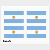 Sticker Rectangulaire Drapeau Argentine/Argentine (Feuille)