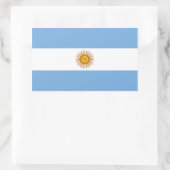Sticker Rectangulaire Drapeau Argentine/Argentine (Sac)