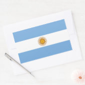 Sticker Rectangulaire Drapeau Argentine/Argentine (Enveloppe)