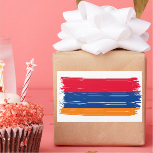 Sticker Rectangulaire Drapeau arménien