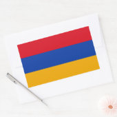 Sticker Rectangulaire Drapeau arménien patriotique (Enveloppe)