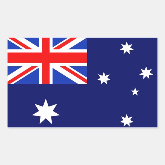 Sticker Rectangulaire Drapeau Australie (Devant)