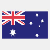 Sticker Rectangulaire Drapeau Australie (Devant)