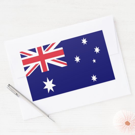 Sticker Rectangulaire Drapeau Australie (Enveloppe)