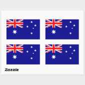 Sticker Rectangulaire Drapeau Australie/Australie (Feuille)