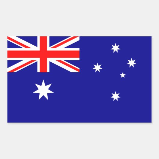 Sticker Rectangulaire Drapeau Australie/Australie (Devant)