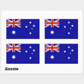 Sticker Rectangulaire Drapeau australien (Feuille)