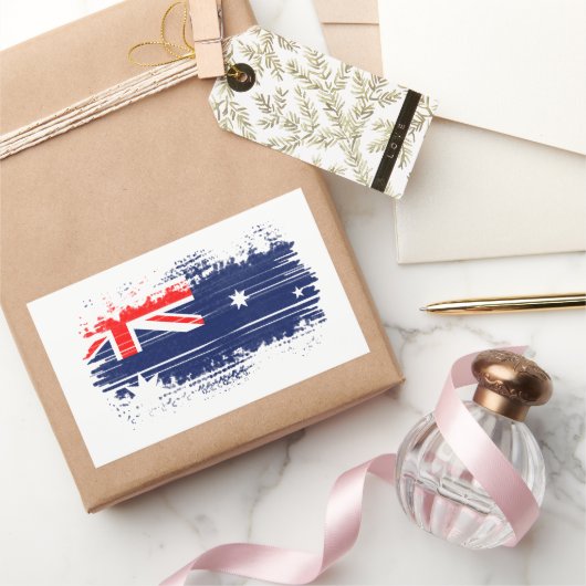 Sticker Rectangulaire Drapeau australien (Cadeaux)