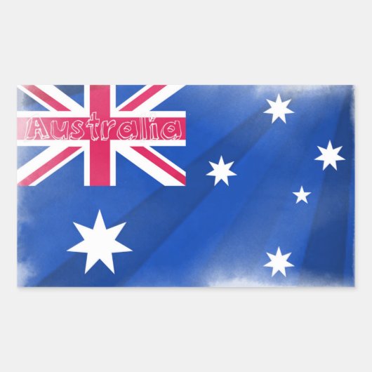 Sticker Rectangulaire Drapeau australien (Devant)