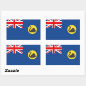 Sticker Rectangulaire Drapeau australien de l'Ouest (Feuille)