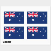Sticker Rectangulaire Drapeau australien, Drapeau australien (Feuille)
