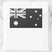 Sticker Rectangulaire Drapeau australien noir et blanc (Sac)