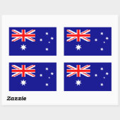 Sticker Rectangulaire Drapeau australien patriotique (Feuille)
