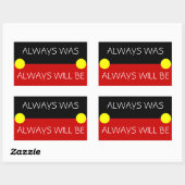 Sticker Rectangulaire drapeau autochtone australien (Feuille)