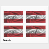 Sticker Rectangulaire Drapeau Autriche (Feuille)